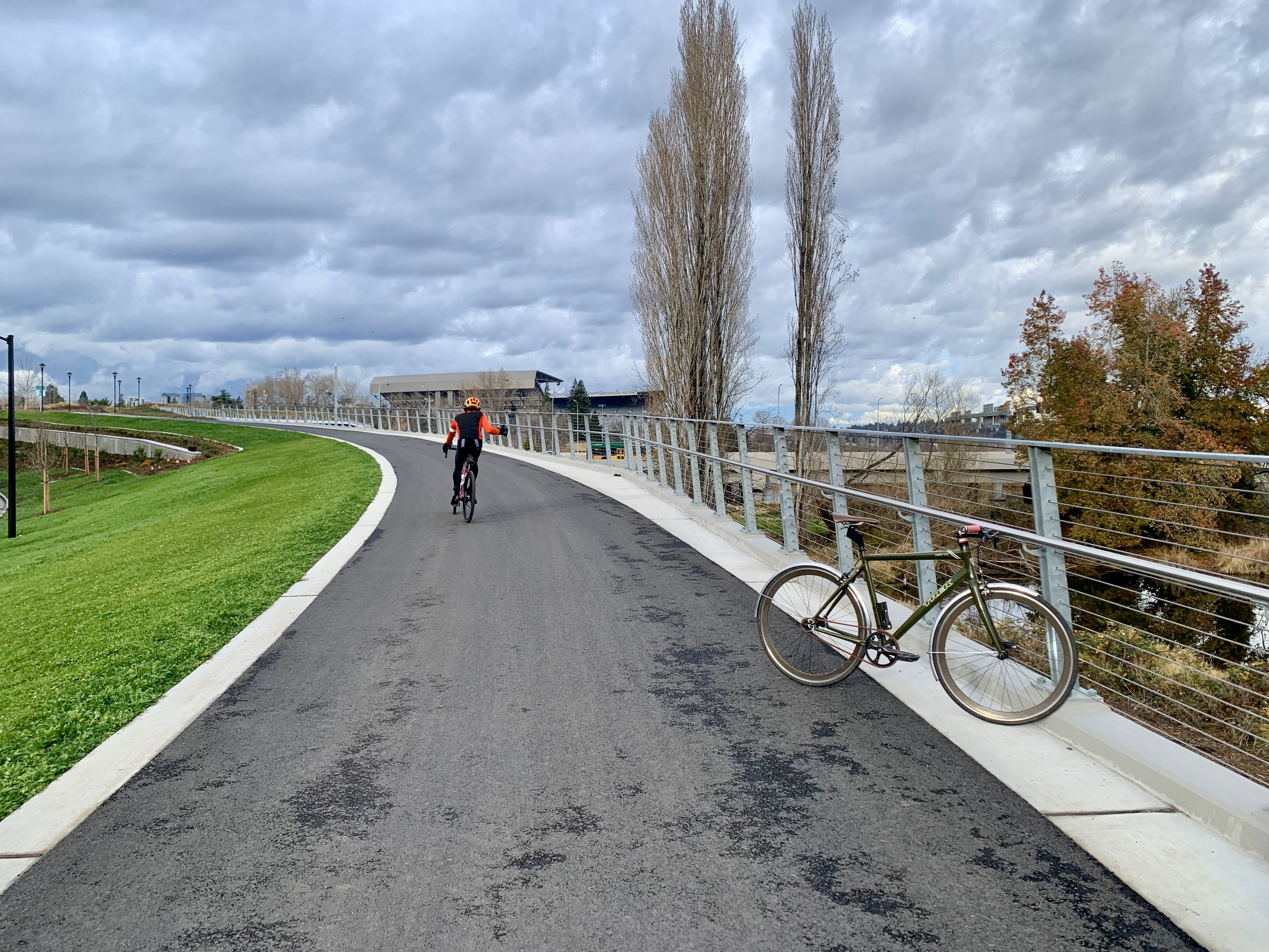 Smooth pavement and a new bridge